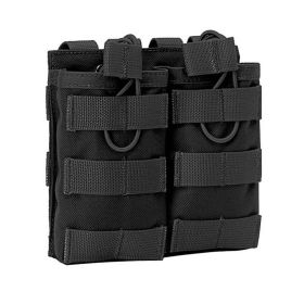 Molle Open Top Double Triple Mag Pouch (Color: Black, size: Double) Molle Open Top Double Triple Mag Pouch (Color: Black, size: Double)